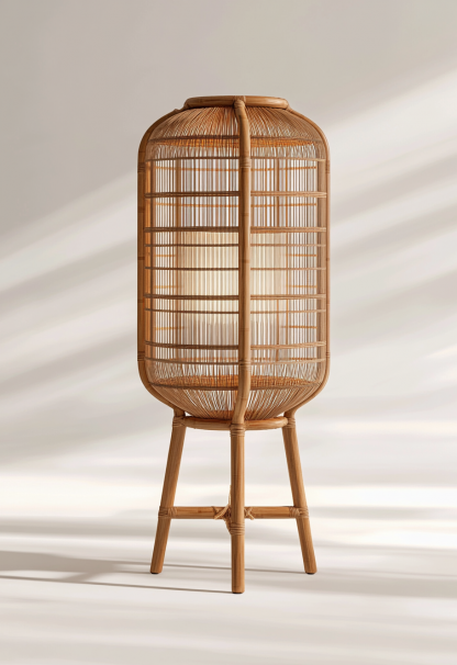 10 Wabi-sabi style restaurant rattan woven chandelier, Japanese retro shop restaurant hot pot restaurant lamp, Zen tea room lamp - Image 5