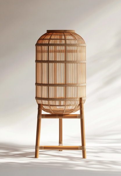 10 Wabi-sabi style restaurant rattan woven chandelier, Japanese retro shop restaurant hot pot restaurant lamp, Zen tea room lamp - Image 3