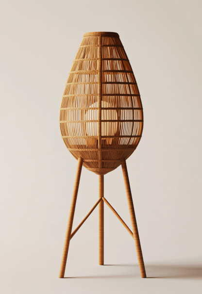 10 Wabi-sabi style restaurant rattan woven chandelier, Japanese retro shop restaurant hot pot restaurant lamp, Zen tea room lamp - Image 3
