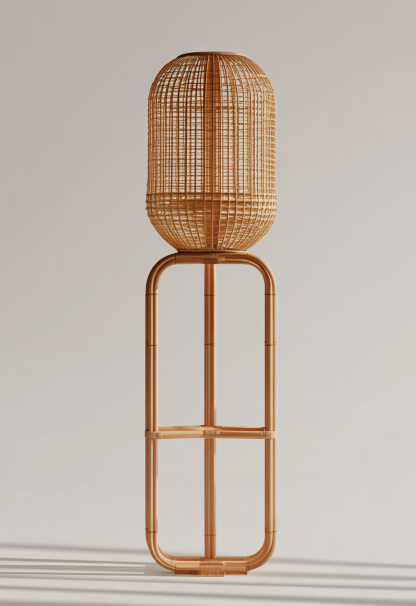 Wabi-sabi style restaurant, rattan weaving floor-standing store, Japanese retro large lamp bedroom, guesthouse decoration, hotel commercial - Image 8