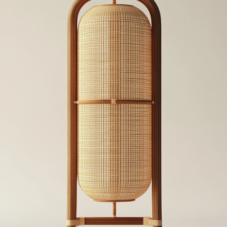 Wabi-sabi style floor lamps, living room sofa beside, bedroom bedside lamps, and traditional Chinese-style atmosphere lighting fixtures for homestays and hotels