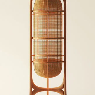 Wabi-sabi style restaurant rattan woven chandelier, Japanese retro store restaurant hot pot restaurant lamp, Zen tea room lamp