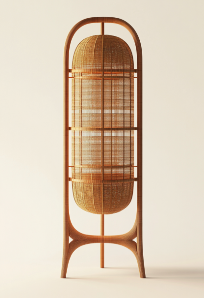 Wabi-sabi style restaurant rattan woven chandelier, Japanese retro store restaurant hot pot restaurant lamp, Zen tea room lamp