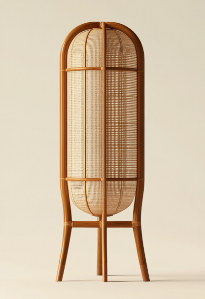 Wabi-sabi style restaurant, rattan weaving floor lamp, tea guesthouse, Japanese retro lamp, 10 Zen shops, hotel, commercial - Image 3