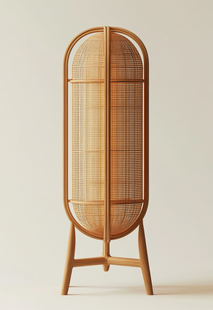 Wabi-sabi style restaurant, rattan weaving floor lamp, tea guesthouse, Japanese retro lamp, 10 Zen shops, hotel, commercial - Image 2
