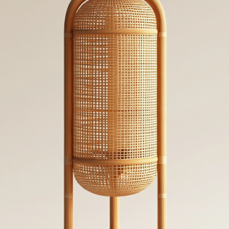 Wabi-sabi style floor lamps, living room sofa beside, bedroom bedside lamps, and traditional Chinese-style atmosphere lighting fixtures for homestays and hotels