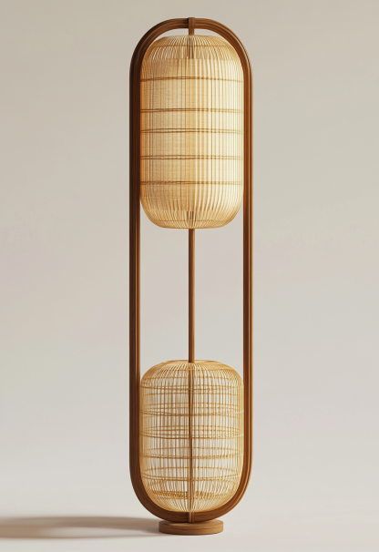 Wabi-sabi style restaurant, rattan weaving floor lamp clothing store, Japanese retro coffee shop, hot pot restaurant, shop catering - Image 4