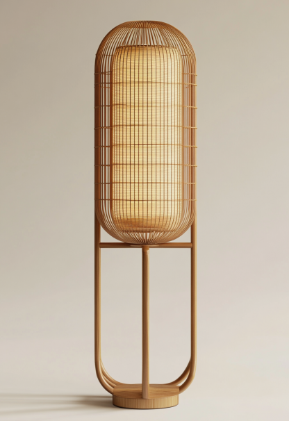 Wabi-sabi style restaurant, rattan weaving floor lamp clothing store, Japanese retro coffee shop, hot pot restaurant, shop catering - Image 2