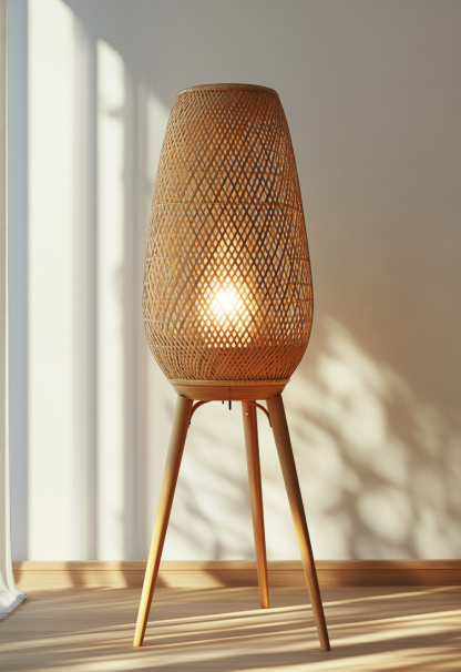 Handmade study, Chinese floor lamp, Japanese retro store decoration, bedroom, homestay, tea room - Image 8