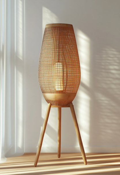 Handmade study, Chinese floor lamp, Japanese retro store decoration, bedroom, homestay, tea room - Image 7