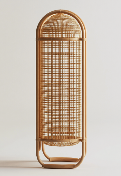 1010 Wabi-sabi style restaurant rattan woven floor lamps, Japanese retro shop, restaurant, hot pot restaurant lamps, tea room lamps - Image 5