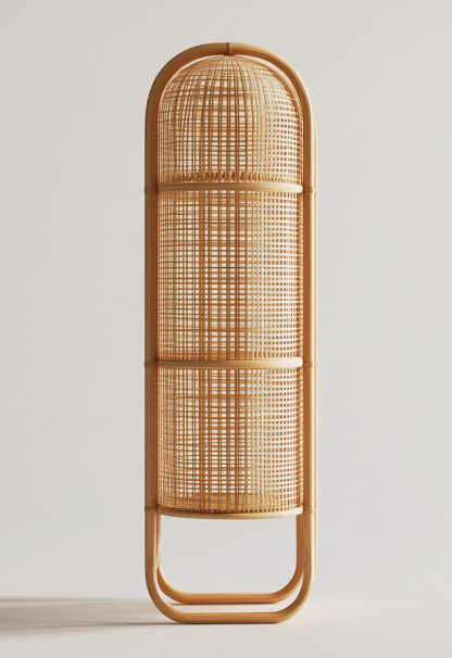 1010 Wabi-sabi style restaurant rattan woven floor lamps, Japanese retro shop, restaurant, hot pot restaurant lamps, tea room lamps - Image 8