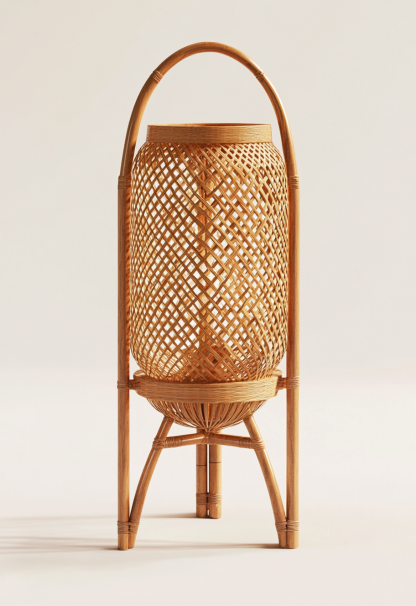 10 Wabi-sabi style restaurant rattan woven chandelier, Japanese retro shop restaurant hot pot restaurant lamp, Zen tea room lamp - Image 9