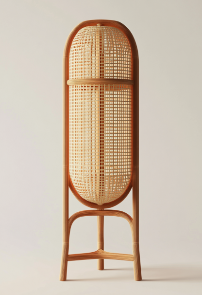 Wabi-sabi style floor lamps, rattan art restaurant hot pot restaurant lamps, tea room lamps, woven homestay chandeliers, Japanese retro stores - Image 6