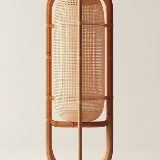 Wabi-sabi style floor lamps, rattan art restaurant hot pot restaurant lamps, tea room lamps, woven homestay chandeliers, Japanese retro stores