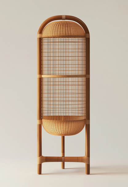 Wabi-sabi style restaurant rattan woven chandelier, Japanese retro store restaurant hot pot restaurant lamp, Zen tea room lamp - Image 3