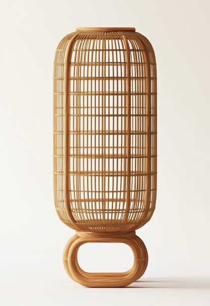 Wabi-sabi style restaurant, rattan weaving floor-standing store, Japanese retro large lamp bedroom, guesthouse decoration, hotel commercial - Image 8