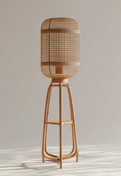 Wabi-sabi style restaurant, rattan weaving floor lamp shop, bedroom hotel, tea room, Japanese retro dining table, guesthouse hotel - Image 7