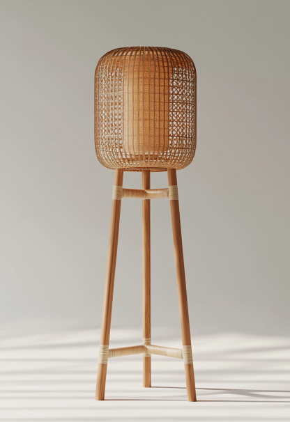 Wabi-sabi style restaurant, rattan weaving floor lamp shop, bedroom hotel, tea room, Japanese retro dining table, guesthouse hotel - Image 6