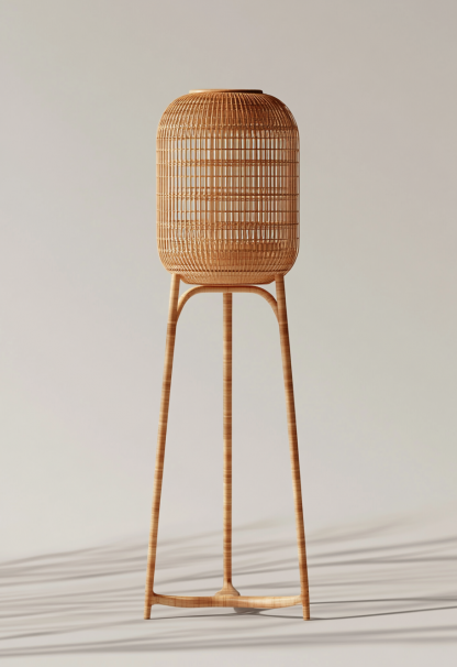 Wabi-sabi style restaurant, rattan weaving floor lamp shop, bedroom hotel, tea room, Japanese retro dining table, guesthouse hotel - Image 5