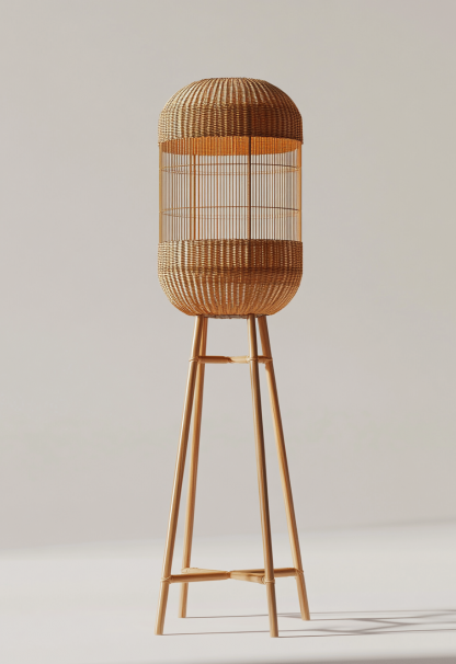 Wabi-sabi style restaurant, rattan weaving floor lamp shop, bedroom hotel, tea room, Japanese retro dining table, guesthouse hotel - Image 2