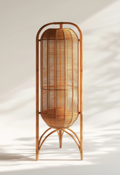 Wabi-sabi style restaurant, rattan weaving floor-standing store, Japanese retro large lamp bedroom, guesthouse decoration, hotel commercial - Image 4