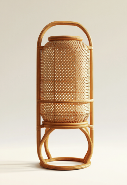 Wabi-sabi style restaurant rattan woven floor lamps, Japanese retro shops, restaurants, hot pot restaurant lamps, and Zen-inspired guesthouse lamps - Image 9
