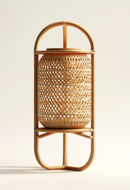 Wabi-sabi style restaurant rattan woven floor lamps, Japanese retro shops, restaurants, hot pot restaurant lamps, and Zen-inspired guesthouse lamps - Image 8