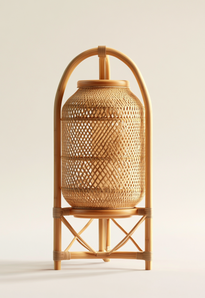 Wabi-sabi style restaurant rattan woven floor lamps, Japanese retro shops, restaurants, hot pot restaurant lamps, and Zen-inspired guesthouse lamps - Image 6