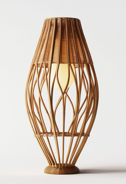 Wabi-sabi style restaurant, rattan weaving floor lamp shop, bedroom hotel, tea room, Japanese retro dining table, guesthouse hotel - Image 4