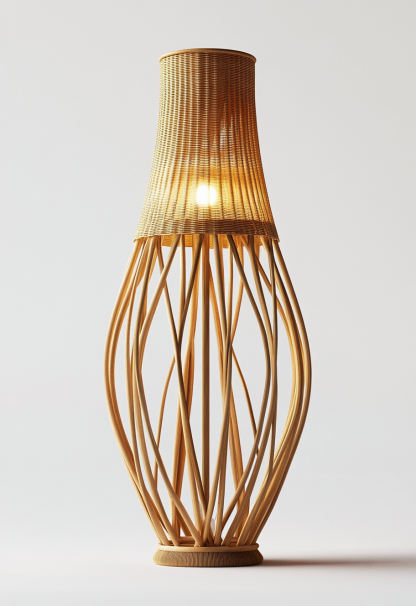 Wabi-sabi style restaurant, rattan weaving floor lamp shop, bedroom hotel, tea room, Japanese retro dining table, guesthouse hotel - Image 3