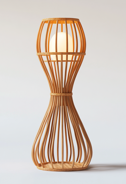 Wabi-sabi style restaurant, rattan weaving floor-standing store, Japanese retro large lamp bedroom, guesthouse decoration, hotel commercial - Image 3