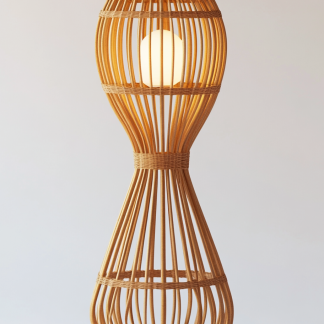 Wabi-sabi style floor lamps, living room sofa beside, bedroom bedside lamps, and traditional Chinese-style atmosphere lighting fixtures for homestays and hotels