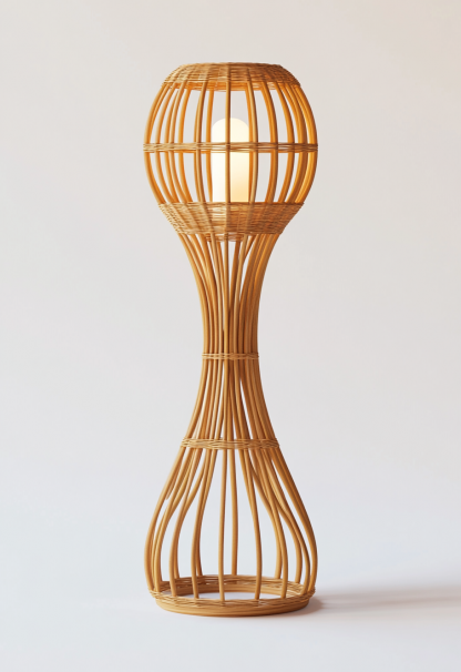 Wabi-sabi style restaurant, rattan weaving floor-standing store, Japanese retro large lamp bedroom, guesthouse decoration, hotel commercial - Image 2