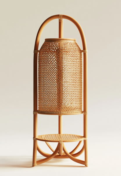Wabi-sabi style floor lamps, rattan art restaurant hot pot restaurant lamps, tea room lamps, woven homestay chandeliers, Japanese retro stores - Image 8