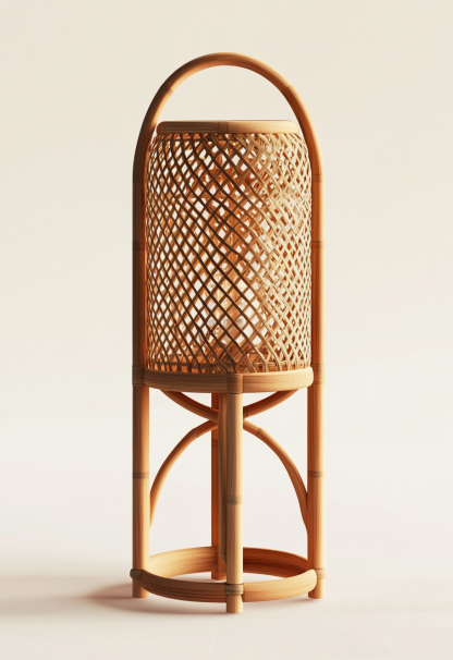 Wabi-sabi style floor lamps, rattan art restaurant hot pot restaurant lamps, tea room lamps, woven homestay chandeliers, Japanese retro stores - Image 7