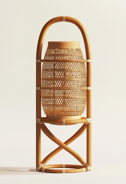 Wabi-sabi style floor lamps, rattan art restaurant hot pot restaurant lamps, tea room lamps, woven homestay chandeliers, Japanese retro stores - Image 6