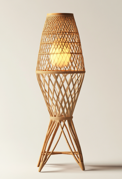 Wabi-sabi style restaurant, wicker weaving floor-standing candlesticks, Japanese retro portable tea room lamps, coffee shop, handmade 1 outdoor - Image 4
