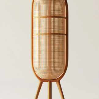 1010 Wabi-sabi style restaurant rattan woven floor lamps, Japanese retro shop, restaurant, hot pot restaurant lamps, tea room lamps