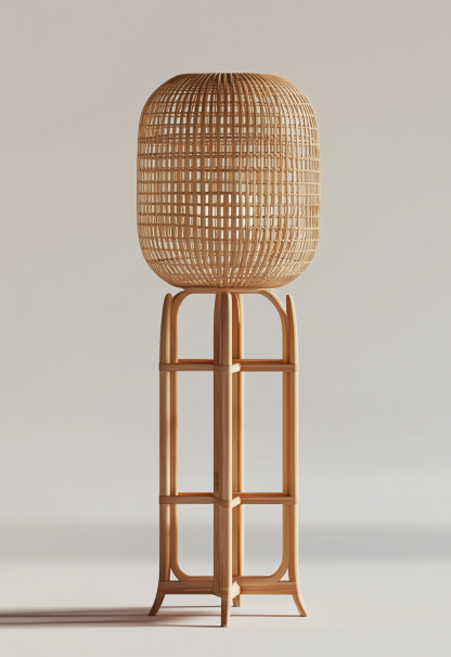 Wabi-sabi style restaurant, rattan weaving floor lamp clothing store, Japanese retro coffee shop, hot pot restaurant, shop catering - Image 4