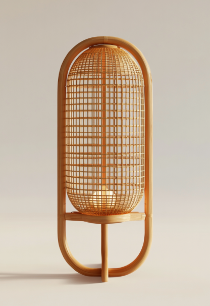 10 wicker wind lanterns, new Chinese-style candlesticks, plug-in floor-standing lanterns, decorative items for model rooms in homestays and hotels - Image 4