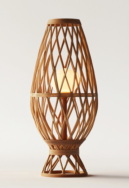 Wabi-sabi style restaurant, wicker woven floor lamp shop, Japanese fabric decorative items, coffee shop, bedroom handmade - Image 5