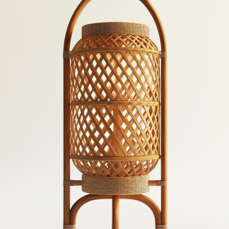 Wabi-sabi style floor lamps, rattan art restaurant hot pot restaurant lamps, tea room lamps, woven homestay chandeliers, Japanese retro stores