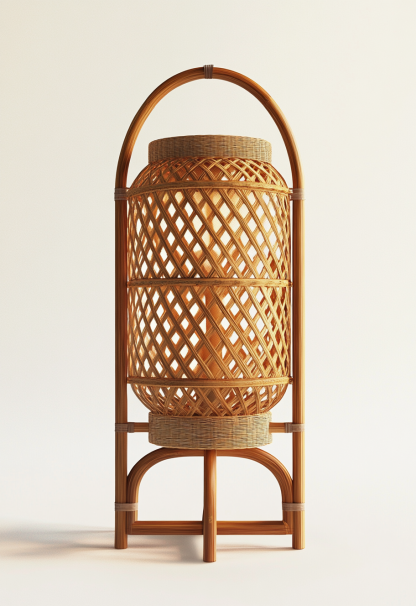 Wabi-sabi style floor lamps, rattan art restaurant hot pot restaurant lamps, tea room lamps, woven homestay chandeliers, Japanese retro stores