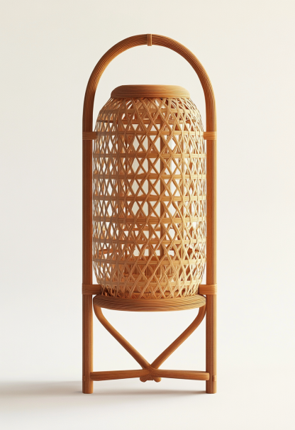 Wabi-sabi style floor lamps, rattan art restaurant hot pot restaurant lamps, tea room lamps, woven homestay chandeliers, Japanese retro stores - Image 4