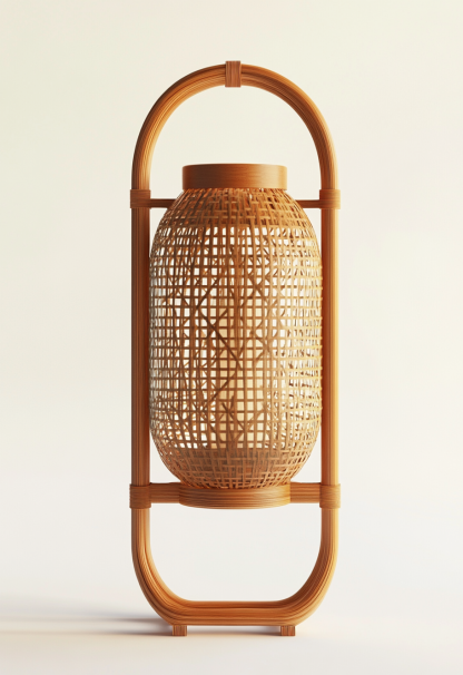 Wabi-sabi style floor lamps, rattan art restaurant hot pot restaurant lamps, tea room lamps, woven homestay chandeliers, Japanese retro stores - Image 3