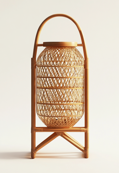 Wabi-sabi style floor lamps, rattan art restaurant hot pot restaurant lamps, tea room lamps, woven homestay chandeliers, Japanese retro stores - Image 2