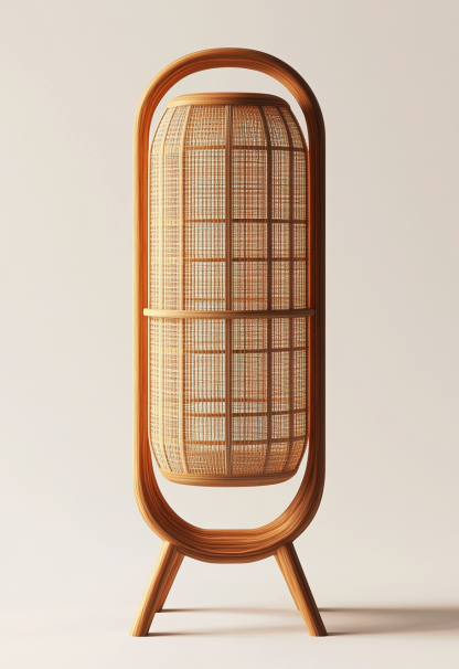Wabi-sabi style floor lamps, rattan art restaurant hot pot restaurant lamps, tea room lamps, woven homestay chandeliers, Japanese retro stores - Image 3