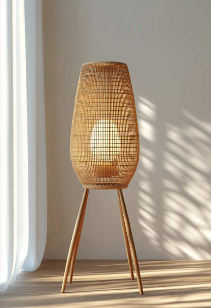 Handmade study, Chinese floor lamp, Japanese retro store decoration, bedroom, homestay, tea room - Image 5