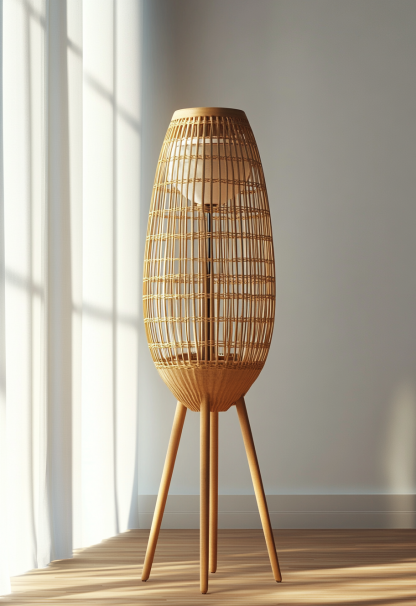 Handmade study, Chinese floor lamp, Japanese retro store decoration, bedroom, homestay, tea room - Image 4
